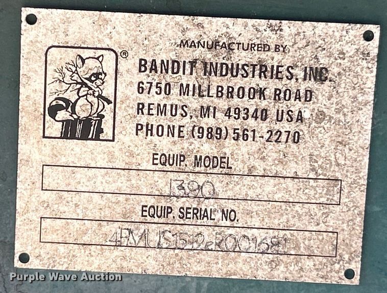 image for item EK4962 2014 Bandit  Intimidator 1390XP wood chipper