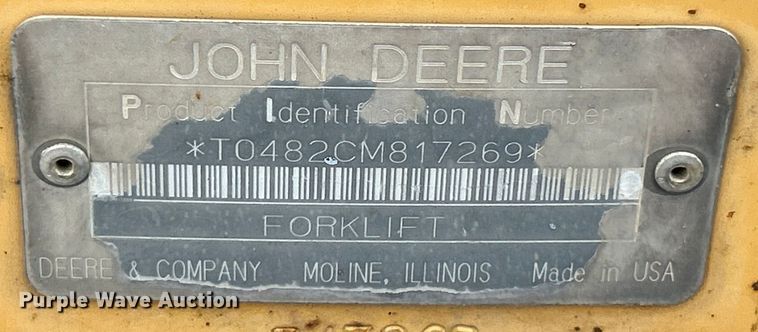 image for item EK4964 1996 John Deere  482C forklift