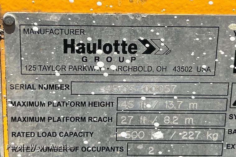 image for item EK4967 2016 Haulotte 45XA boom lift