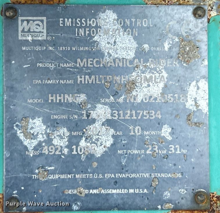 image for item EK4984 2017 Whiteman HHNG5 power trowel