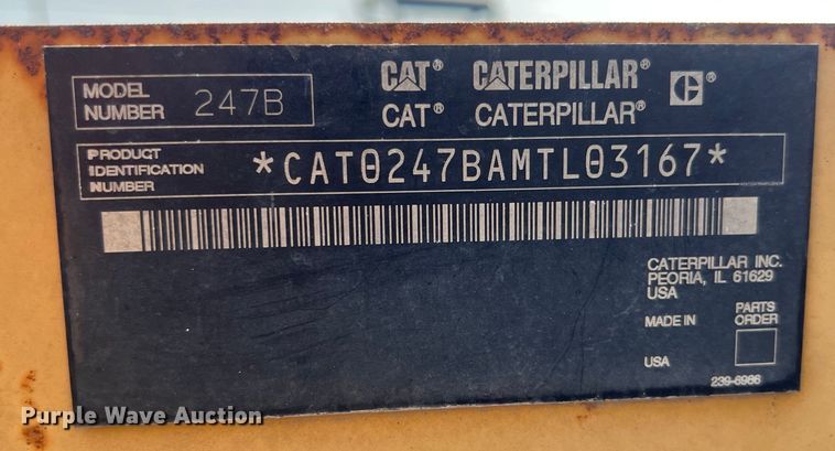 image for item LV9029 2006 Caterpillar 247B tracked skid steer loader