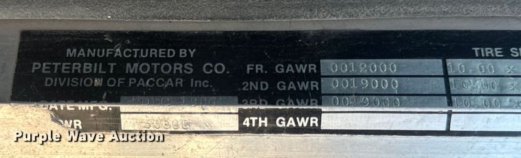 image for item MJ9481 1987 Peterbilt 379 dump truck