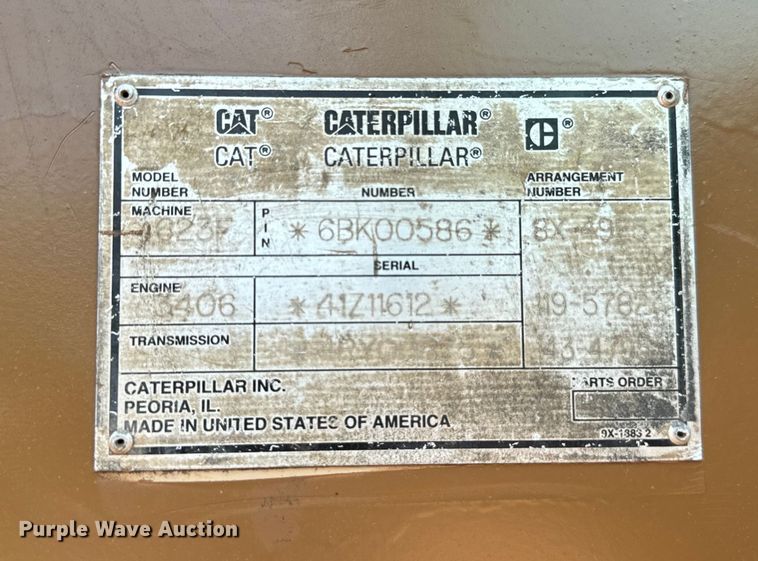 image for item NQ9687 1998 Caterpillar 623F elevating scraper