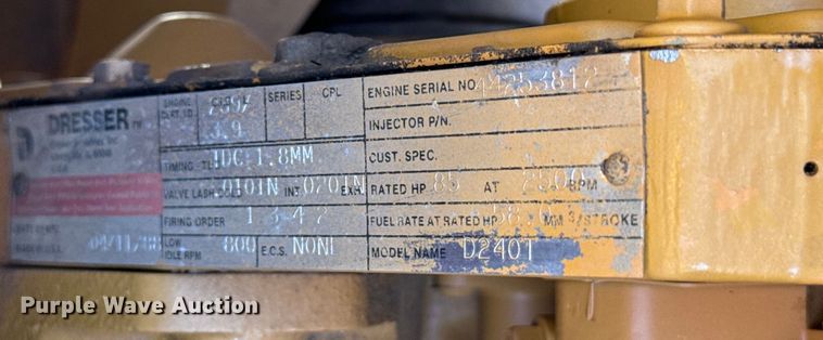 image for item NQ9706 1989 Dresser PD66A single drum vibratory roller