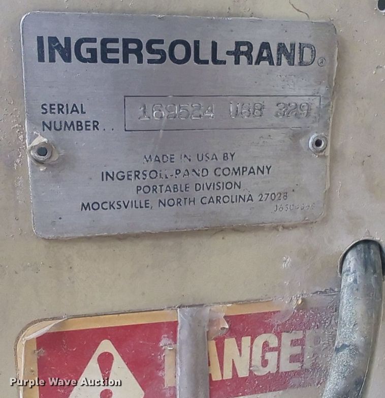 image for item NW9600 Ingersoll Rand 185 air compressor