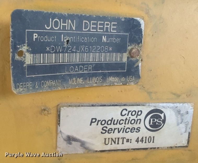 image for item NW9668 2007 John Deere 724J wheel loader