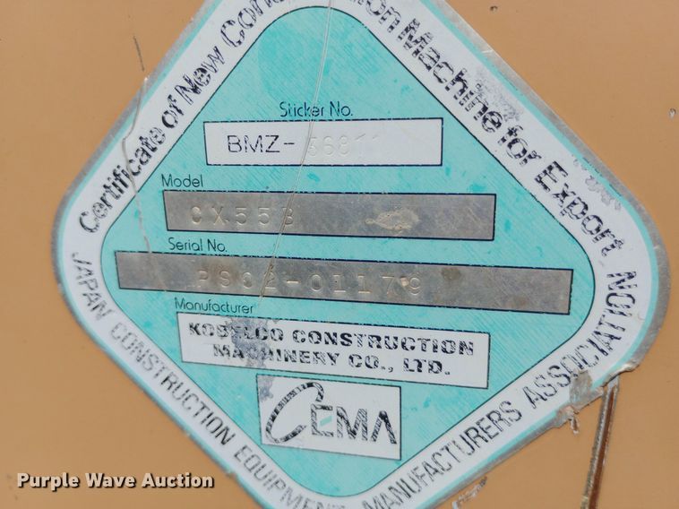 image for item NY9317 2013 Case CX55B mini excavator