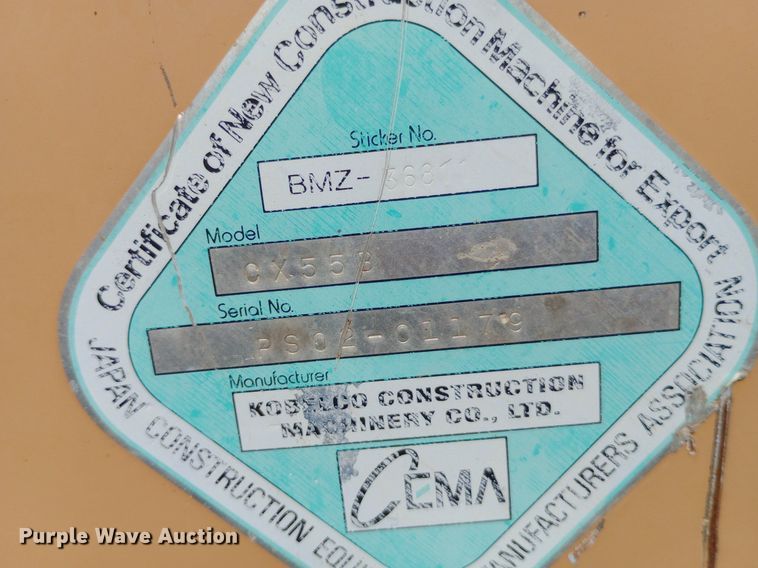 image for item NY9317 2013 Case CX55B mini excavator