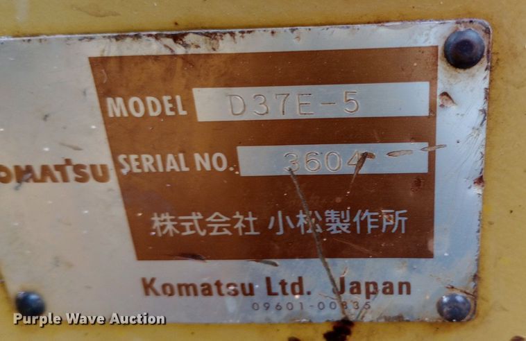 image for item NY9332 1995 Komatsu D37E-5 dozer