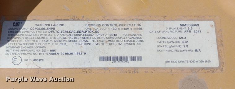 image for item NY9339 2012 Caterpillar 336E excavator