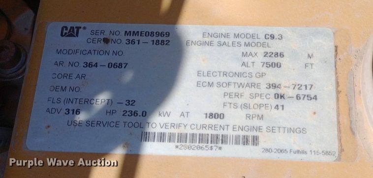 image for item NY9339 2012 Caterpillar 336E excavator