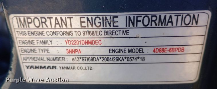 image for item NY9340 2009 Komatsu PC55MR-3 mini excavator