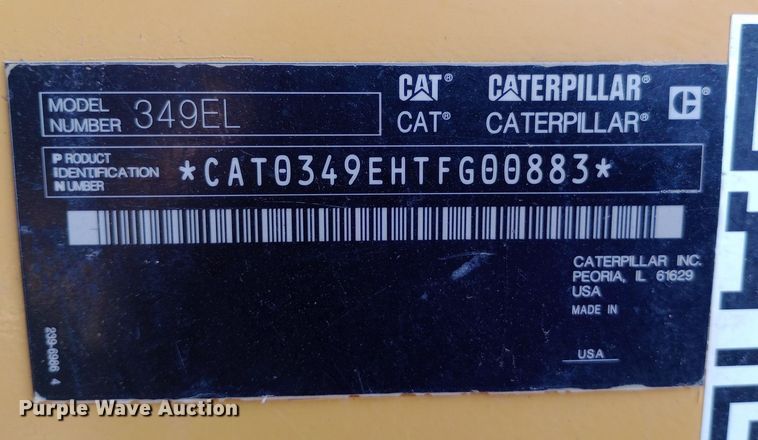 image for item NY9343 2013 Caterpillar  349EL excavator