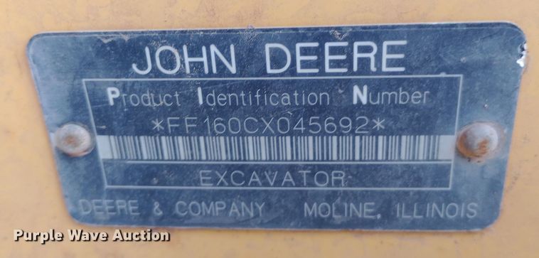 image for item NY9355 2006 John Deere 160C LC excavator