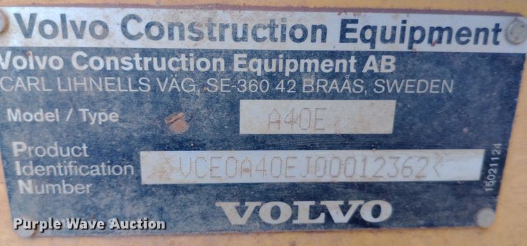 image for item NY9366 2009 Volvo A40E haul truck