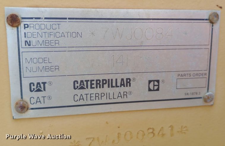 image for item NY9376 1997 Caterpillar  14H motor grader