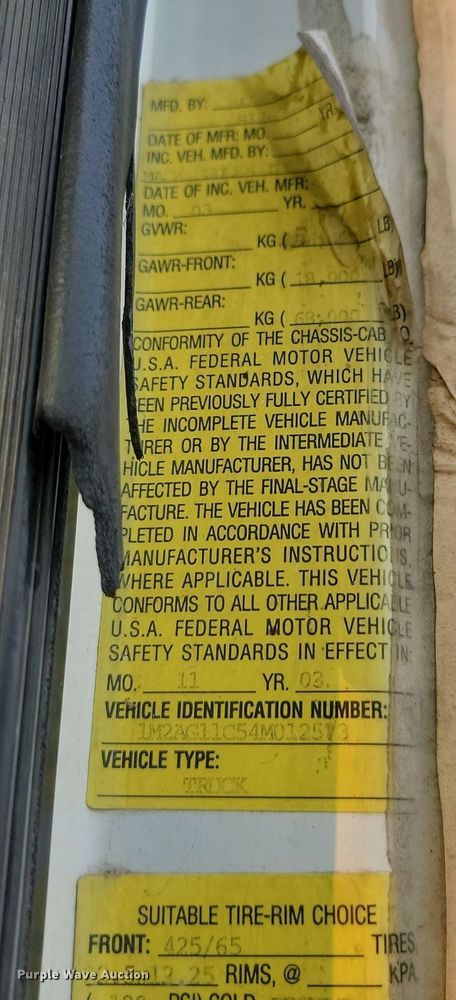 image for item OD9627 2004 Mack  CV713 dump truck