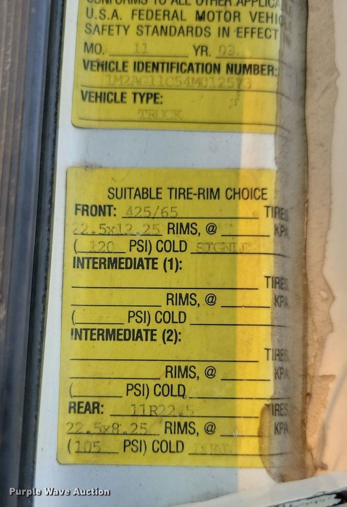 image for item OD9627 2004 Mack  CV713 dump truck