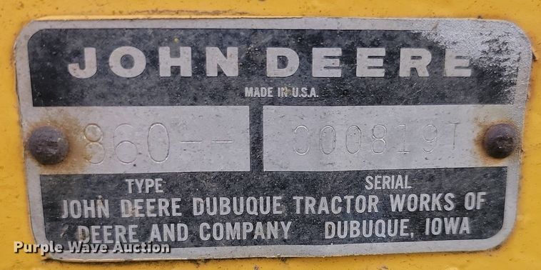 image for item OD9634 1972 John Deere 860 elevating scraper