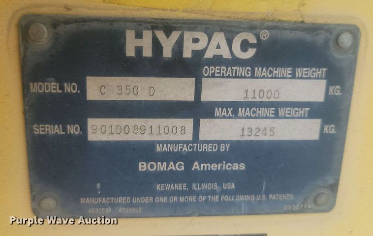 image for item OD9635 Hypac  C350D double drum roller
