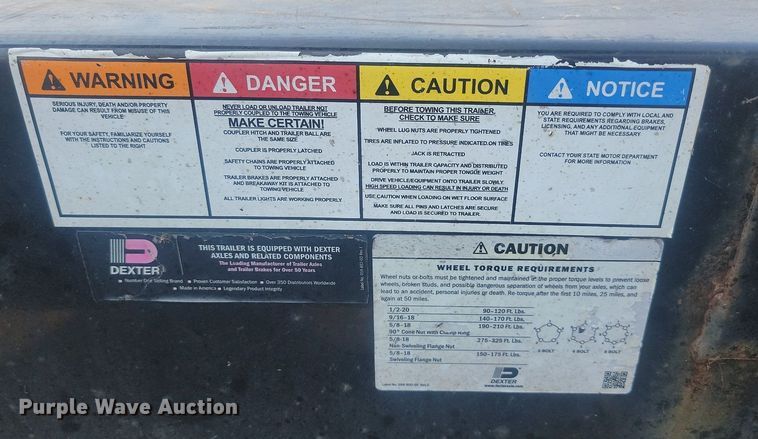 image for item OD9638 2021 PJ Trailer Mfg. T8262 tilt deck equipment trailer