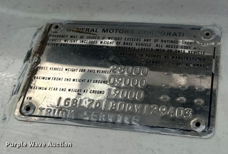 image for item OF9861 1983 Chevrolet  C70 bucket truck