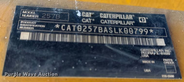 image for item OF9888 2004 Caterpillar  257B tracked skid steer loader