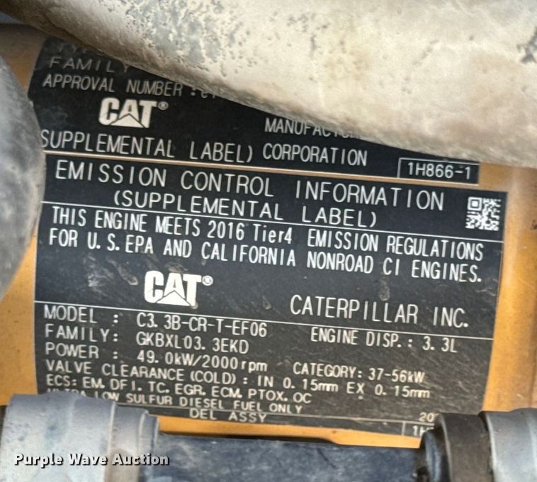 image for item OF9892 2017 Caterpillar 308E2 CR mini excavator