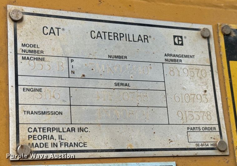 image for item OF9893 1995 Caterpillar  953B track loader