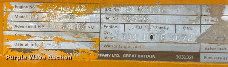 image for item OF9906 1985 Champion 730A motor grader