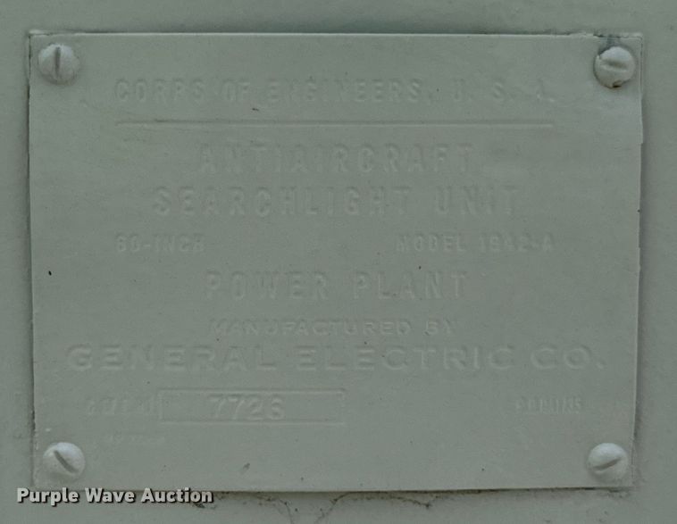 image for item OF9917 1942 General Electric  1942-A light plant