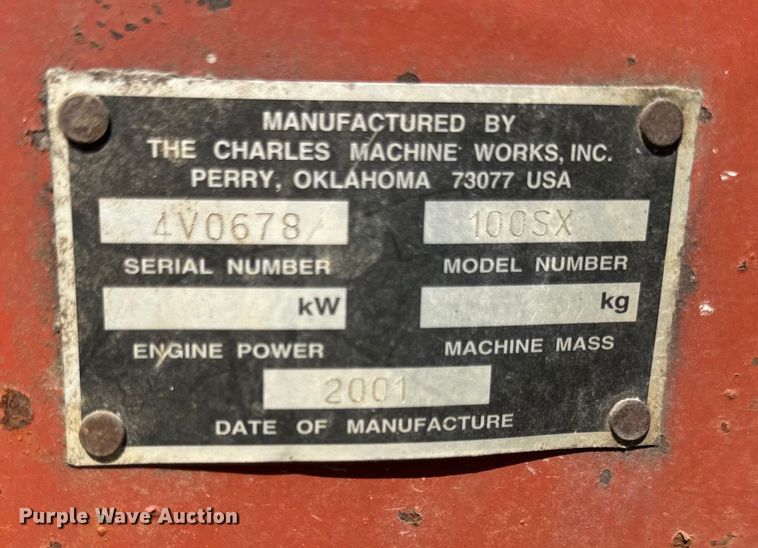 image for item OG9575 Ditch Witch 100SX vibratory cable plow