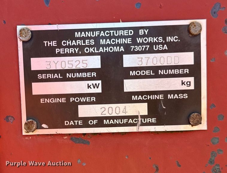 image for item OG9579 2004 Ditch Witch 3700 trencher