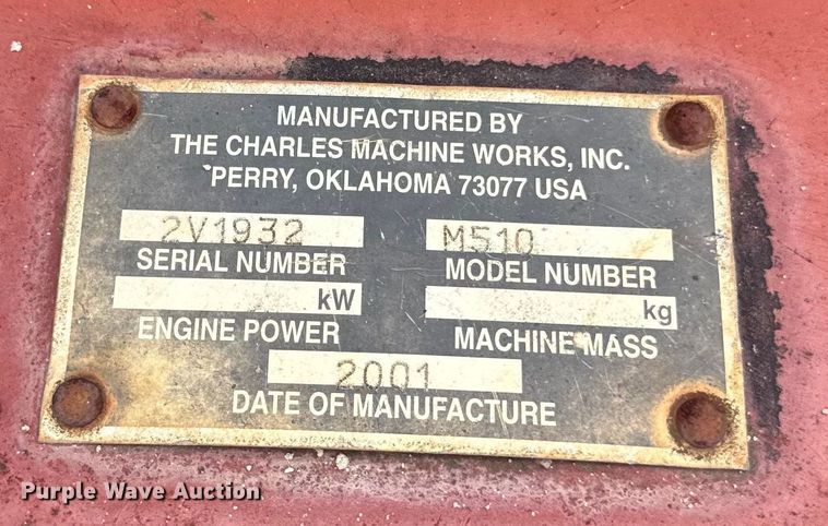 image for item OG9581 2001 Ditch Witch 5110 trencher