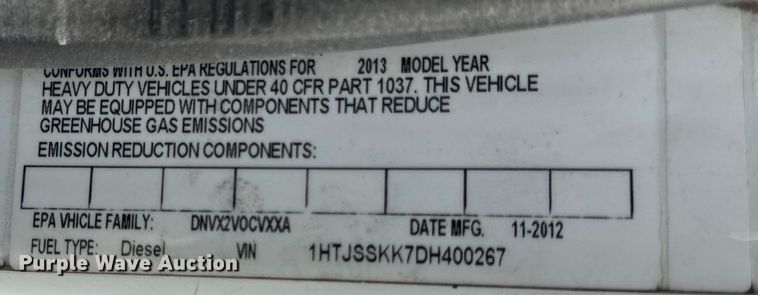 image for item OG9582 2013 International  Terrastar truck cab and chassis