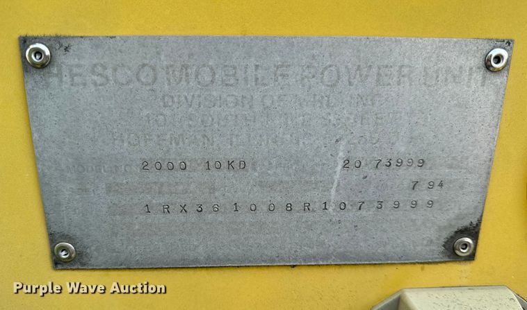 image for item OG9607 1994 Hesco 10KD manhole support trailer 