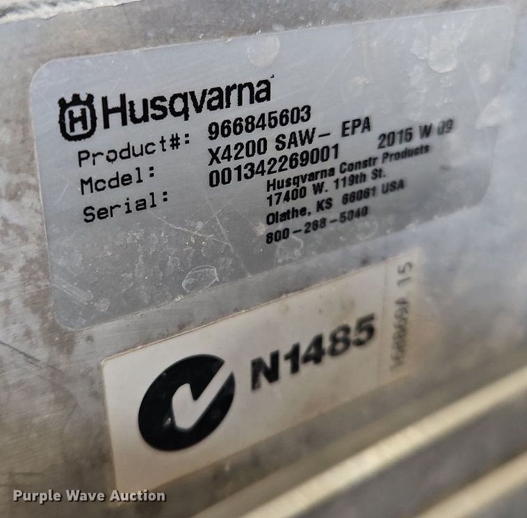 image for item OJ9747 2015 Husqvarna  Soff-Cut 4200 concrete saw