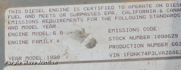 image for item OJ9778 1991 Ford F700 fuel / lube truck