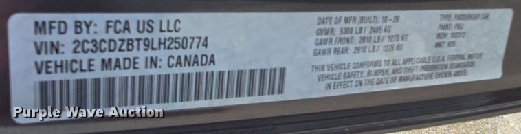 image for item DQ4511 2020 Dodge Challenger 