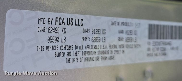 image for item DQ4513 2017 Dodge  Charger Police 