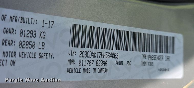 image for item DQ4513 2017 Dodge  Charger Police 