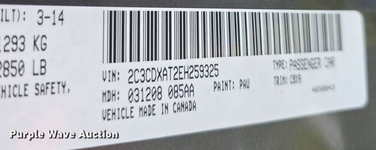 image for item DQ4519 2014 Dodge  Charger Police 