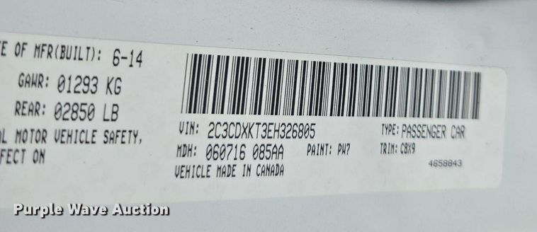 image for item DQ4523 2014 Dodge  Charger Police 