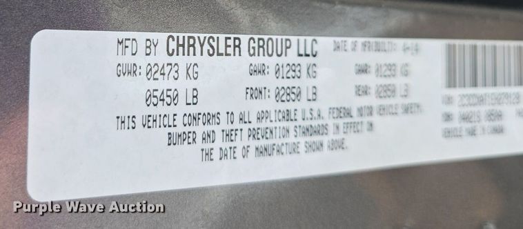 image for item DQ4525 2014 Dodge  Charger Police 