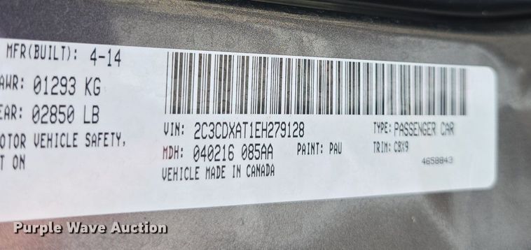 image for item DQ4525 2014 Dodge  Charger Police 