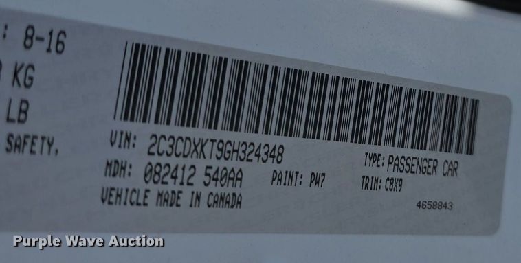 image for item DQ4531 2016 Dodge  Charger Police 