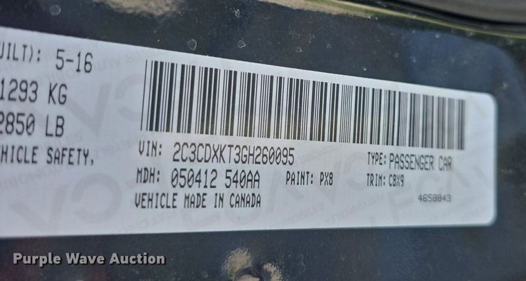 image for item DQ4540 2016 Dodge  Charger Police 