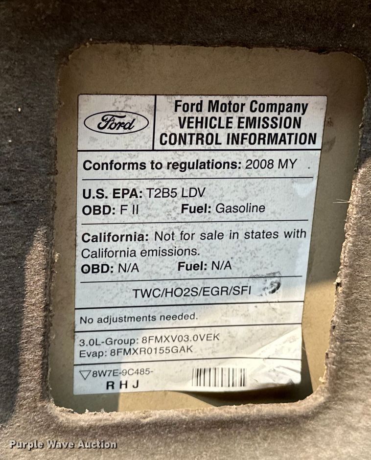 image for item EG0490 2008 Ford Fusion 