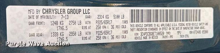 image for item EG0494 2014 Dodge Journey SUV