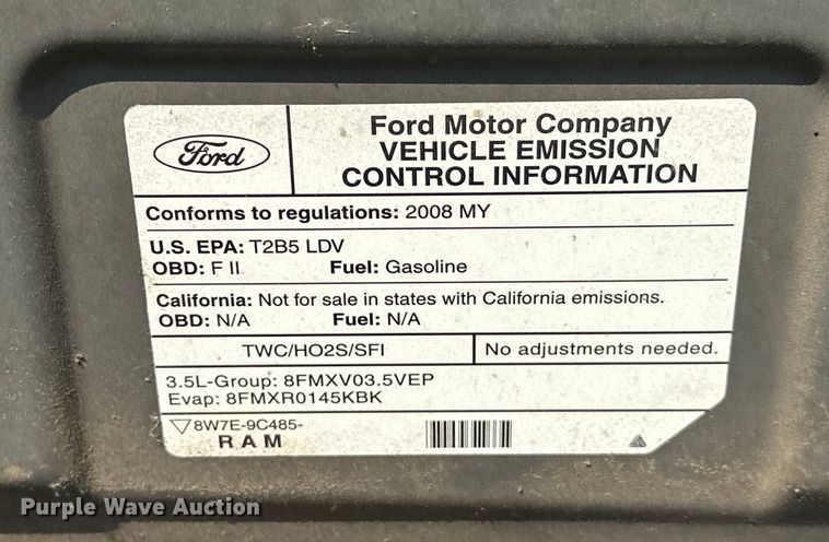 image for item EG0495 2008 Mercury Sable 